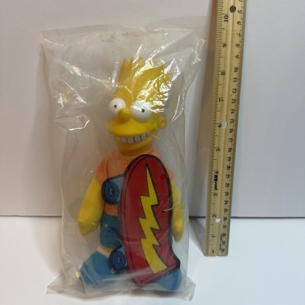 Vintage 1990 Burger King The Simpsons Bart 9" Plush Sealed In Original Package